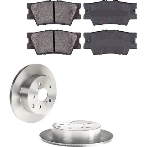 KIT FRENI POSTERIORI compatibile con TOYOTA RAV 4 III (A3) - DISCHI + PASTIGLIE OEM: P 83 089 / 17808 /SOSTITUZIONE DIRETTA/BASSA POLVERE/SILENZIOSO
