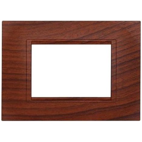 Kompatible Abdeckrahmen Bticino Livinglight 3 module quadratischer Kunststoff Radica Farbe