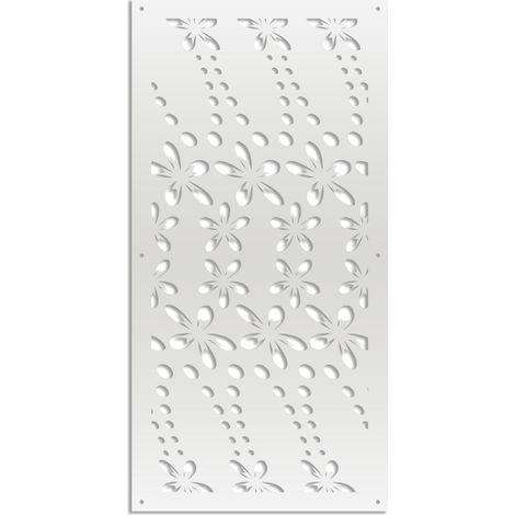 SPRING - Panneau ajouré en PVC - Brise-soleil - Dimension : 47x94 cm - Couleur : blanc