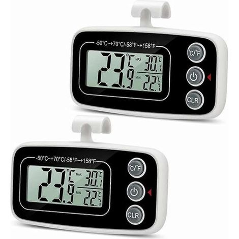 Thermomètre numérique pour réfrigérateur, grand écran LCD pour une visibilité optimale (1/4)