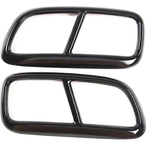 Schwarze Edelstahl-Auspuffblenden für Volvo XC90, Exterieur-Zubehör, 2er-Set (1/5)