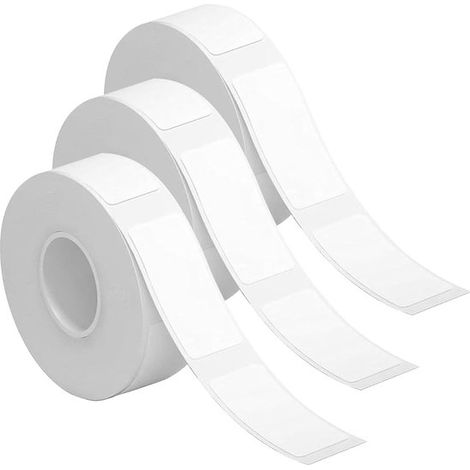 Allecto Plus,3 rollos de cinta para etiquetas de 12 x 40 mm para el hogar,Rollo de papel térmico blanco resistente al agua (1/5)