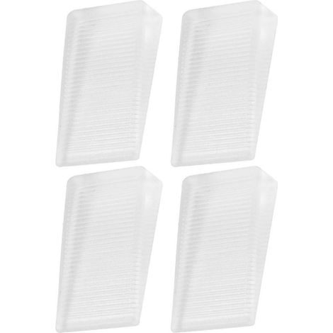 Patins de nivellement transparents en PVC pour meubles – Ensemble de 4 pièces, compatibles avec les surfaces inégales, patins de nivellement comblant les espaces, adaptés aux tables, chaises et canapé (1/5)