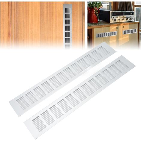 Zwei Lüftungsgitter aus Aluminiumlegierung für den Elektrokasten des Wohnmobils (silber), Lüftungsgitter für den Kleiderschrank, den Elektroschrank und den Schuhschrank (80500 mm). (1/5)