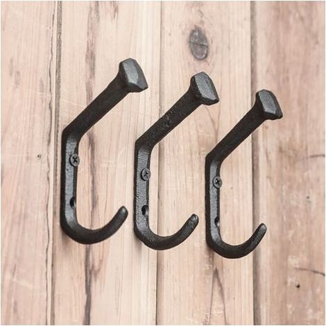 Crochets muraux à visser pour supports de plantes, rangement de balcon, rangement d'outils, garage, jardin, support mural pour plantes d'intérieur et d'extérieur (x3)