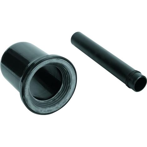 WC-Zu-/Ablaufgarnitur 37104 für Wand-WC Ablaufmanschette 110mm schwarz (1/4)