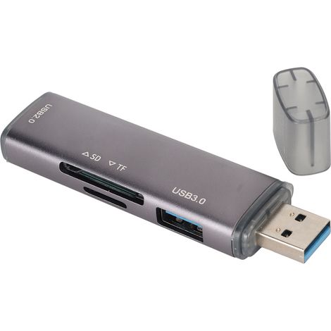 Hub USB 3.0 4 ports 300 Mo/s, répartiteur en aluminium Plug and Play pour PC, carte mémoire et stockage (1/5)