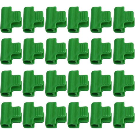 Serre-tube clips de plantation en plastique, outil de jardinage durable pour fixation film de serre, pinces pour tubes. (1/5)