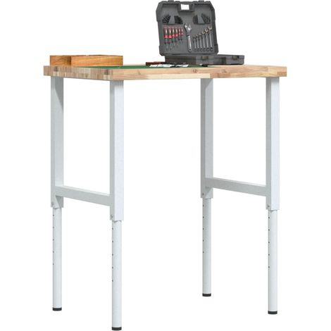 Werkbank 80x60x(73-99,5) cm Massivholz Akazie Rechteckig