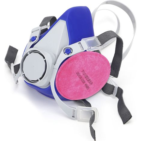 Masque respiratoire demi-visage auto-aspirant avec filtre à particules et 2 filtres en coton anti-poussière (1/5)