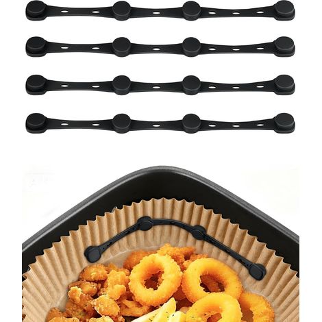 Lot de 4 Aimants Silicone Pour Papier Cuisson Airfryer, Résistant Chaleur, Compatible Ninja Philips Cosori (1/5)