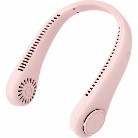 Ventilateur de cou, rechargeable par USB, portable, silencieux, de type turbine, sans pales, mini ventilateur. (1/2)