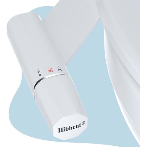 Bidet à eau froide ultra-mince, accessoire pour toilettes avec double buse non électrique, pression réglable, facile à installer et à utiliser (1/5)