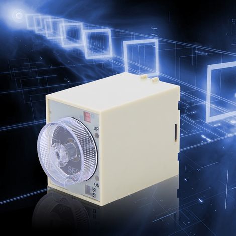 Relais temporisé à bouton réglable, contacts en alliage de haute qualité, boîtier en polycarbonate ST3PA C, 220 V CA, 50/60 Hz
