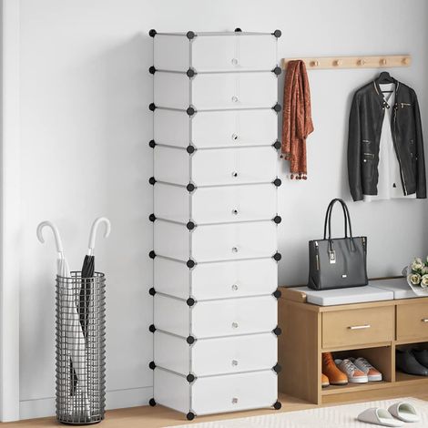 vidaXL Zapatero apilable con 10 compartimentos blanco (1/5)