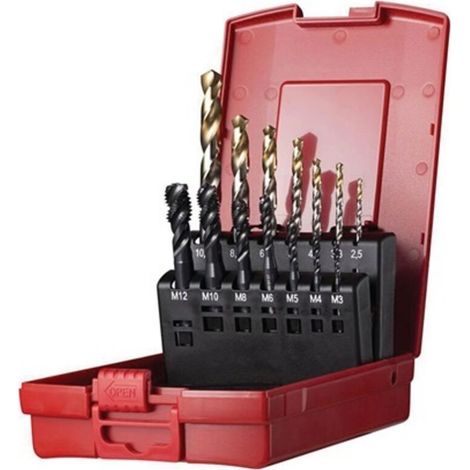 Jeu de tarauds de machine Nr.204 CN L113 M3-M12 14unités.HSS-E PM coffret plastique.