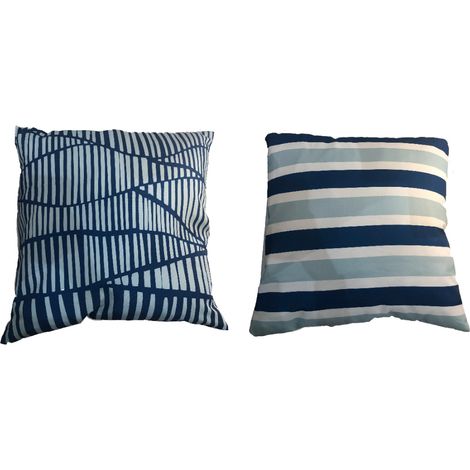 CUSINO STRIPE 60X60CM BIANCO / BLU.
