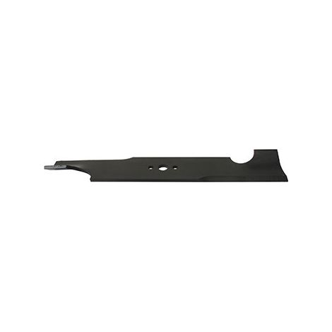 Cuchilla de soplado reforzada adaptable para cortacésped Bobcat. Reemplaza origen: 32061a - L: 410mm, diámetro: 15,8mm, distancia entre agujeros: 42mm.