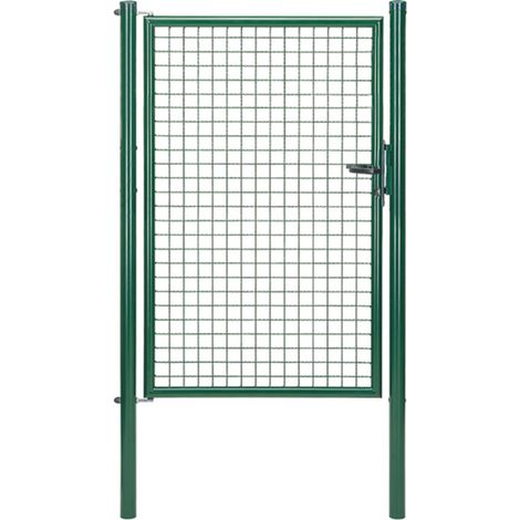 Wellengitter-Einzeltor, grün 1000x1500mm, incl.Pfosten Ø60 (1/3)