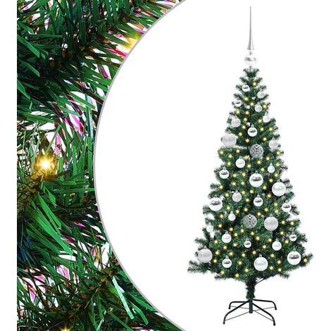Árbol de Navidad Artificial Preiluminado Verde 120 cm vidaXL (1/5)