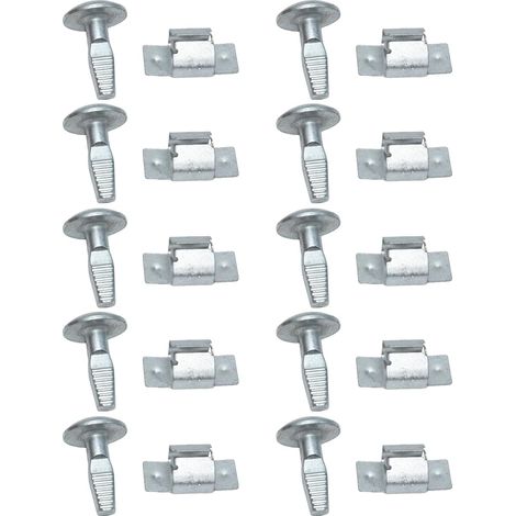 10 Pairs Engine Cover Screw Mounting Kit, Aluminum Alloy Protective Clips, Snap-on Car Engine Fixed Cover Clip (Nail + Nail Seat) (1/5)