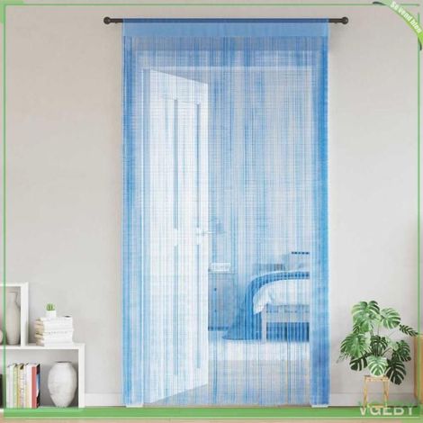 4102045 Rideaux à fils 2 pcs bleu clair 100x250 cm (1/5)