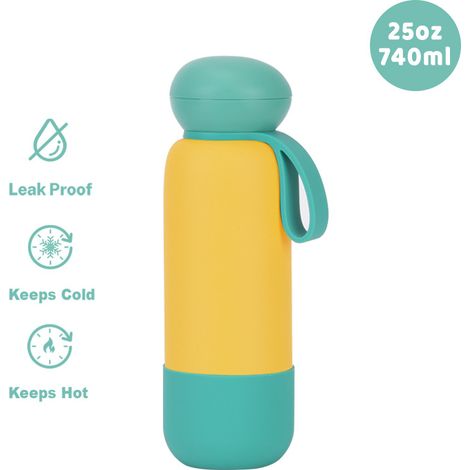 Bouteille Isotherme 2025 25oz Acier Inoxydable Grande Capacité Portable Color-Block pour Extérieur (1/5)