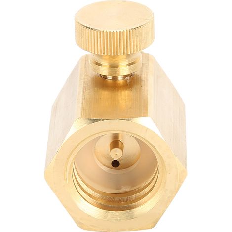 Adaptador para válvula de botella de refresco con interruptor, rosca hembra TR21-4 a rosca macho G1/2 para SodaStream – incluye mordaza de corte de latón, junta y anillos de sellado (1/5)