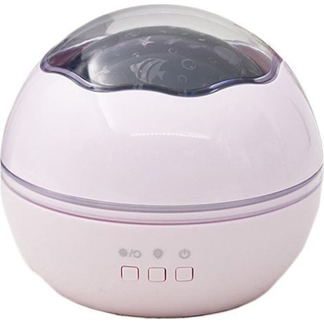 Longziming - Lampe de projection Ciel étoilé et océan - Veilleuse rose - Veilleuse avec 8 effets lumineux - Rotation à 360° - Effet magique - Éclairage d'ambiance pour chambre d'enfant, chambre à couc (1/5)