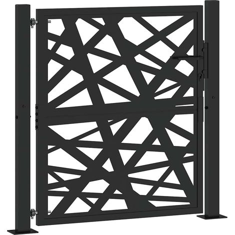 Portail de jardin - Portail d'extérieur - Clôture de jardin noir 105x105 cm acier conception de lumière fr10250 - Maison La Vie (1/5)