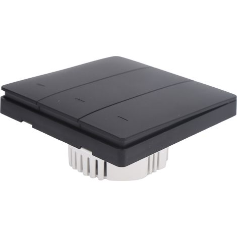 Interrupteur intelligent WiFi Noir, télérupteur sans fil 600W, commande à distance 10A, compatible 100-240V AC, domotique. (1/5)