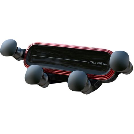 Support de téléphone de voiture Gravity amélioré avec verrouillage automatique, mini support mains libres pour grille d'aération, compatible avec les téléphones de 4,7 à 6,9 pouces (rouge). (1/5)