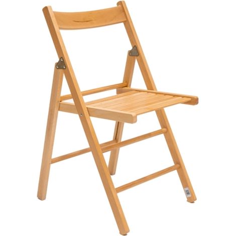sedia birreria classica pieghevole in legno 55x38x80 cm