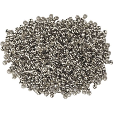 500Pcs Crimp Beads Round Spacer Loose Stopper Terminators Tips for Necklace Bracelet DIYPlatinum Plating (1/5)