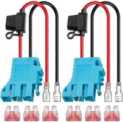 Lot de 2 connecteurs de faisceau de câbles de calibre 12 AWG pour batterie 12 volts SLA de véhicule électrique Peg-Perego (1/4)