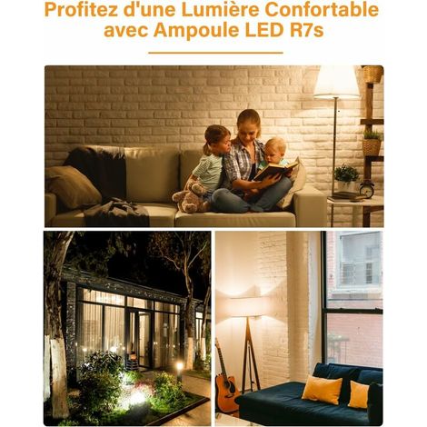 118mm R7S Ampoule LED 10W Blanc chaud 2700K linéaire projecteur à double extrémités remplacement de l’ampoule halogène 100W parfait pour chambre, salle de bain Non-Dimmable 2pcs