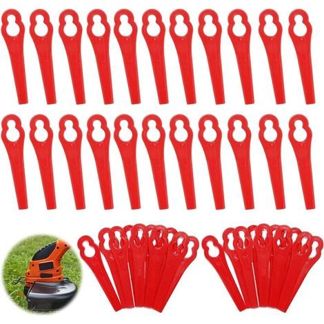 60pcs Plastic Grass Trimmer Blades, Plastic Cutting Blades, Replacement Blades for Grass Trimmers, Plastic Lawn Mower Blades, Replacement Plastic Blades, Lawn Mower Accessories (60) (1/5)