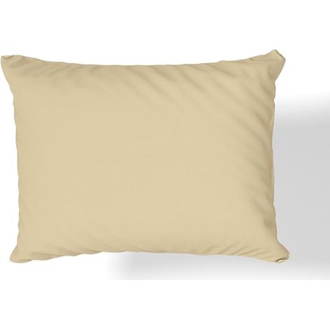 Taie d'oreiller en jersey beige 70×80