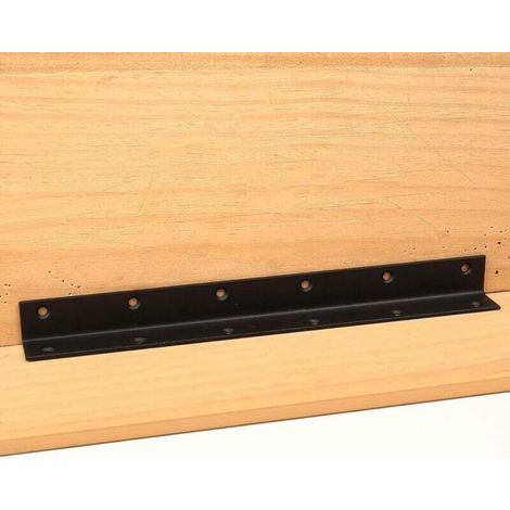 Connecteur d'Angle en L, Lot de , Équerre d'Angle Perforée 90 Degrés, Renfort Robuste pour Bois, pour Renforcements, Réparations, Tables, Armoires, Meubles - 275x27x27mm (275x25x25mm) (1/4)