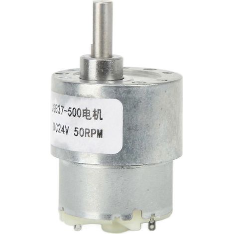 24V Gleichstrom-Getriebemotor, 50 U/min, hohes Drehmoment, einstellbare Drehzahl, Drehrichtung im Uhrzeigersinn/gegen den Uhrzeigersinn, robustes Untersetzungsgetriebe für industrielle Anwendungen und (1/5)