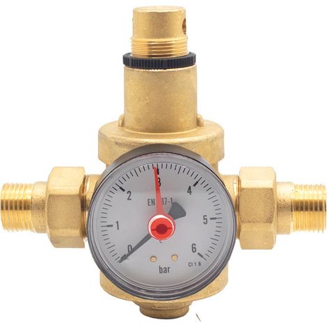 Wasserdruckminderer mit Manometer EU 3/4 "MM 135mm