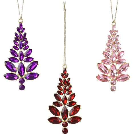 DECORAZIONE NATALIZIA APPENDIBILE ALBERO DI GEMME 12 CM ASS PREZZO CAD INDICARE