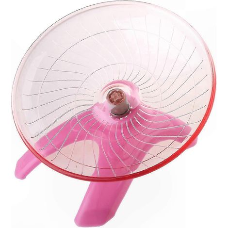 Roue de course silencieuse pour hamster, disque de course pour souris, jouet d'exercice en forme de soucoupe volante, accessoire sportif pour petit rongeur (1/5)