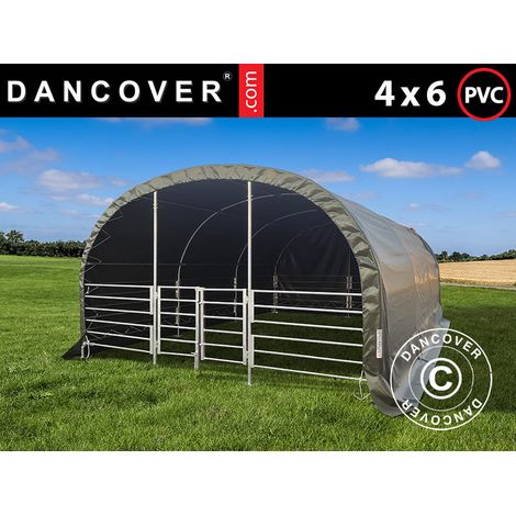 Weidezelt 4x6x2,4m, PVC, Grün - Dancover