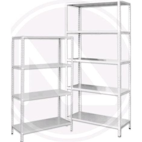 SCAFFALE KIT 100X40X200HCM GRIGIO CHIARO (LEGGERO)