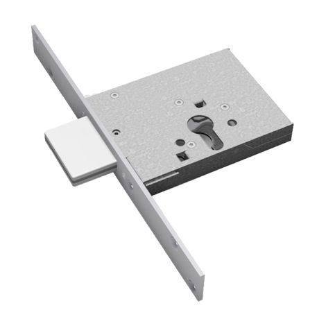 SERRATURA METALLO INFILARE 2051 SECUREMME  B.Q ZINC F.MM 25 F.SAGOM M3 H.MM 82 E.MM 60