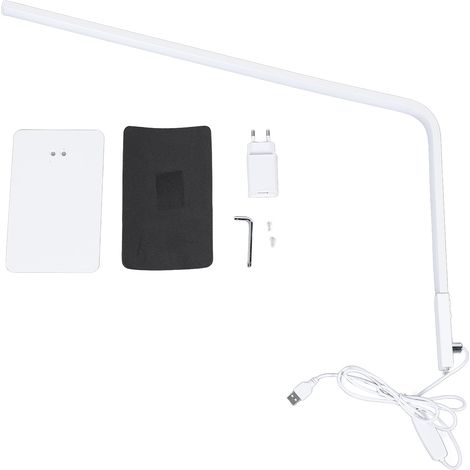 Ortviai Lampe de bureau LED en fer avec 3 sources lumineuses, réglable et protectrice pour les yeux (1/5)