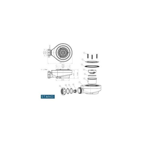 Dolaso – Piletta di scarico doccia da 90 mm senza coperchio – Sifone ad alte prestazioni 45 l/min – Compatibile con piatti doccia extrapiatti – Facile installazione (1/5)