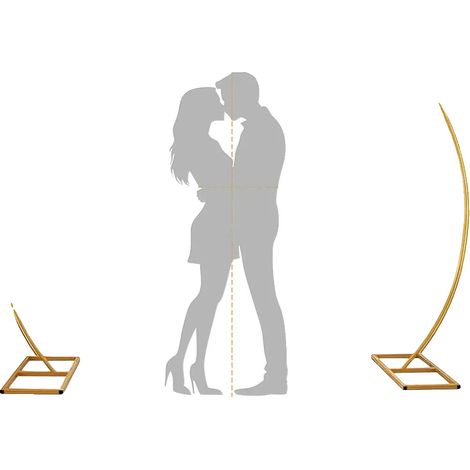 Arche de Mariage, Construction Métallique, Polyvalente pour Événements, 1.8x2m-Cercle Demi, M (1/2)