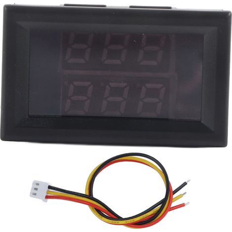 Voltmètre Ampèremètre Numérique - Affichage LED Double - DC 0-100V 0-10A - Protection Inversion - Pour Tableau Électrique (1/5)